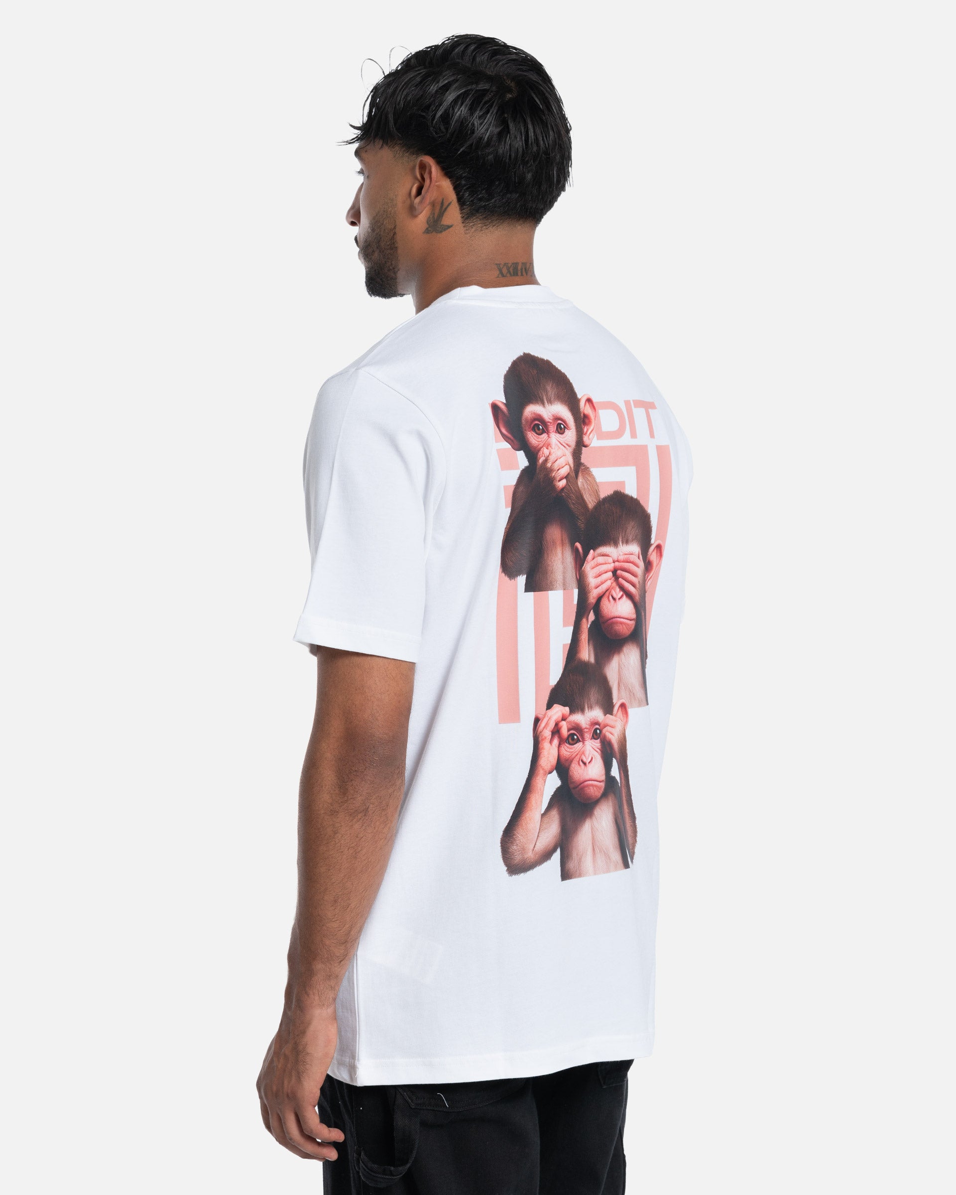 T-shirt Trois Singe White