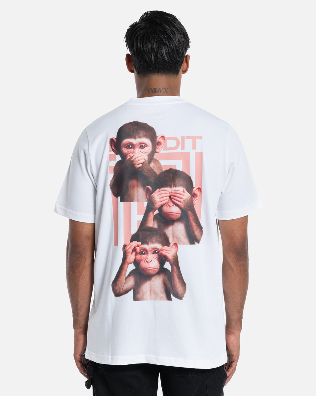 T-shirt Trois Singe White