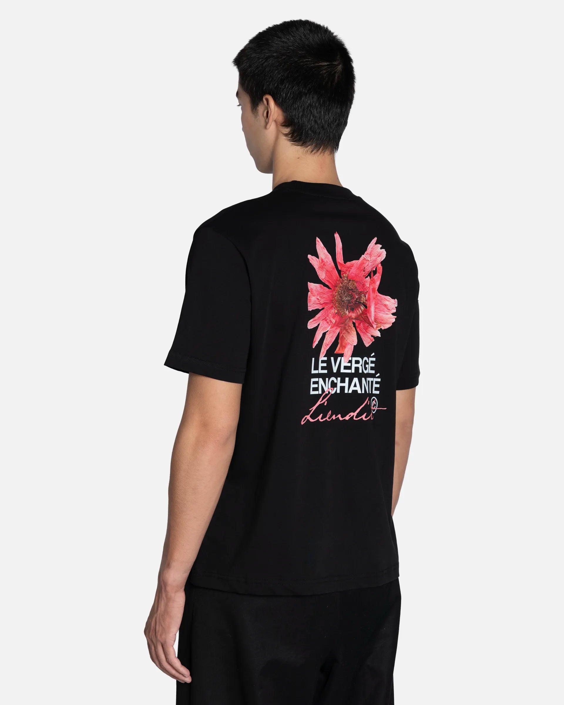 T-Shirt Fleur Rose Black