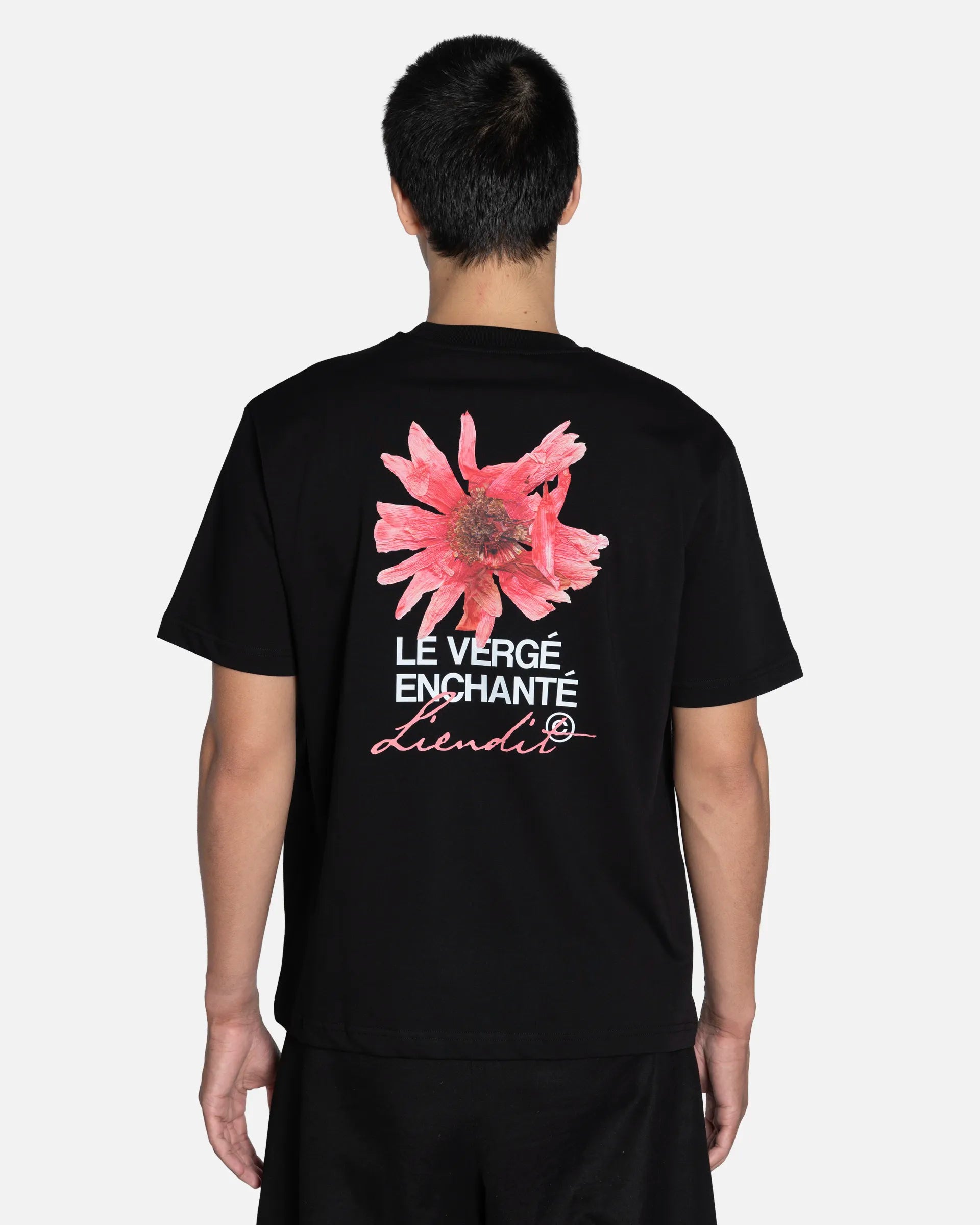 T-Shirt Fleur Rose Black