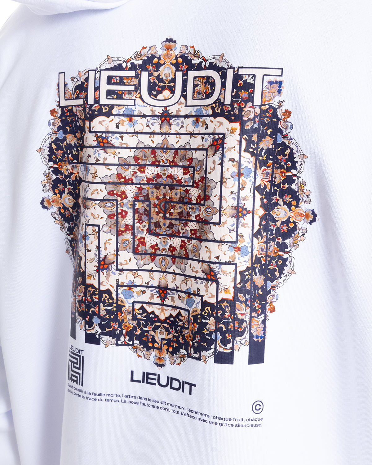 Hoodie Kilim White