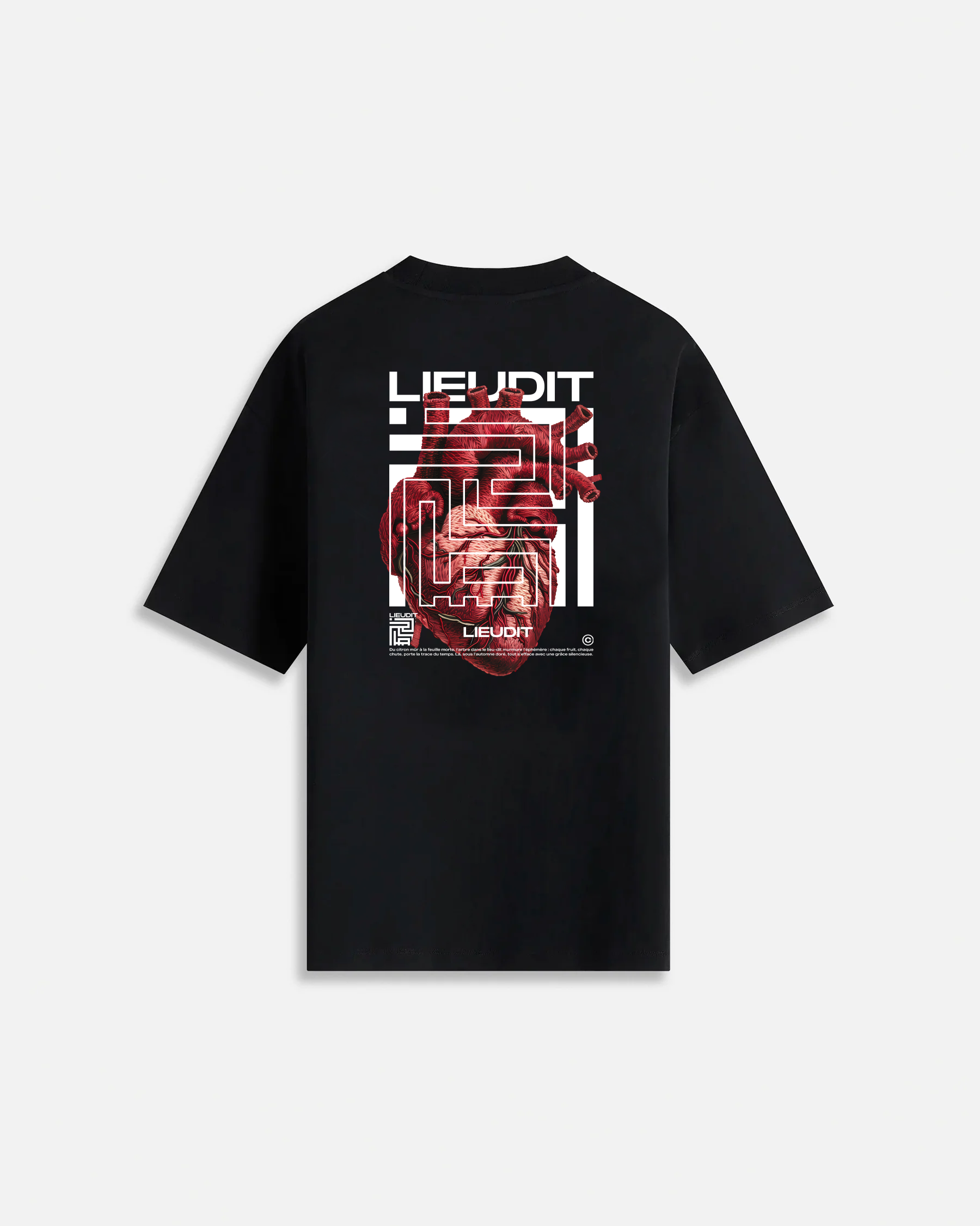 T-Shirt Coeur QLF Black