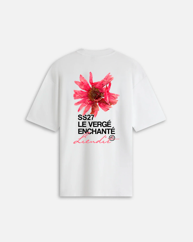 T-Shirt Fleur Rose White